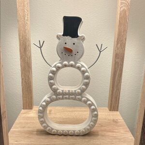 Festive Snowman Holiday Decor - White and Black